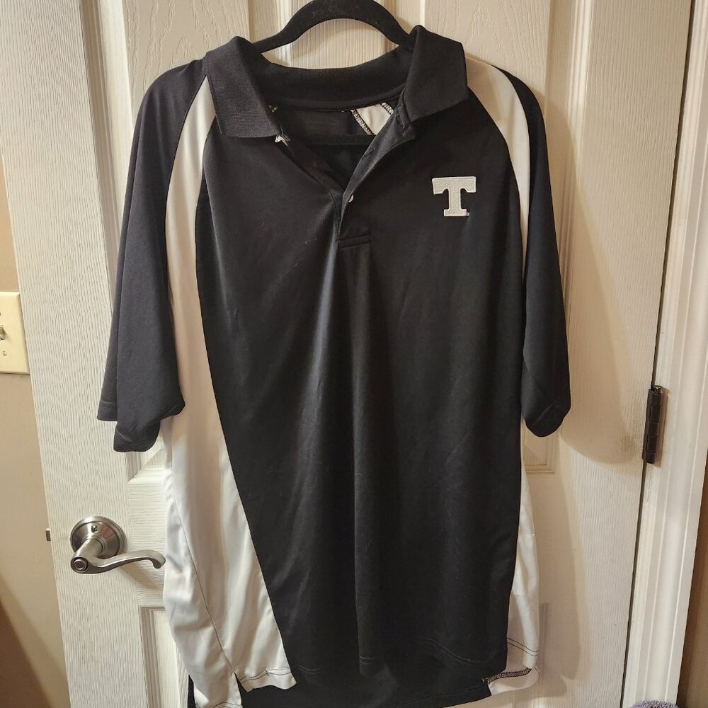 University Of Tennessee Men Collar Shirt Black & White Sz XXL Polo